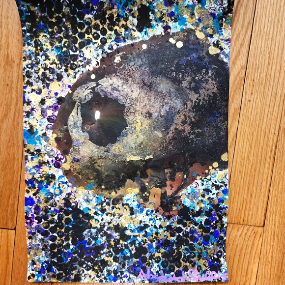 HANDCRAFTED Abstract Painting HANDPAINTED Artwork HANDMADE Wall Art Decor - Picture 4 of 17